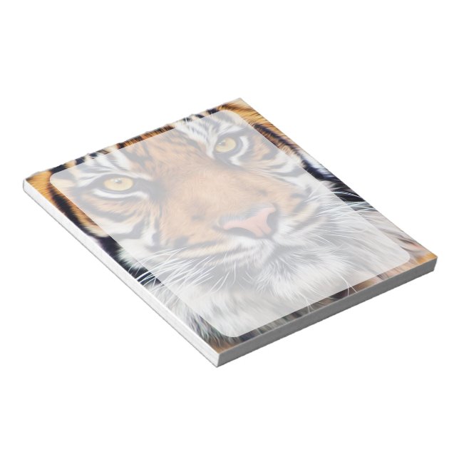 Malerisches Siberisches Tiger-Paint-Foto Notizblock (angewinkelt)