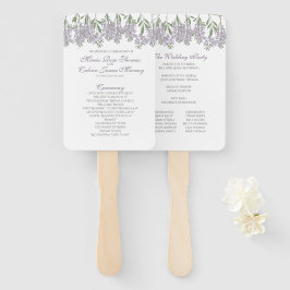 Malerisches Wisteria Fan Hochzeitsprogramm Fächer