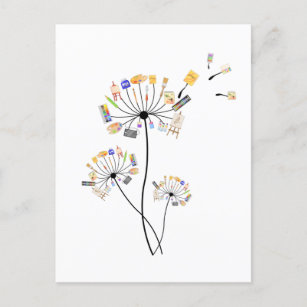 Malerliebhaber Dandelion Gift für Maler Kunst T Postkarte