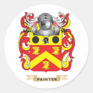 Malermatte (Familienwappen) Runder Aufkleber