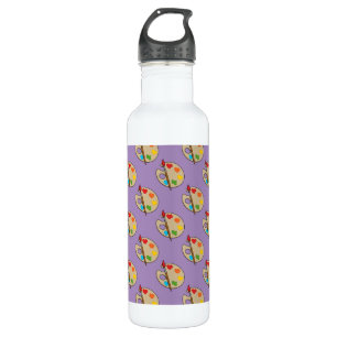 Malerpalette mit Pinsel Edelstahlflasche