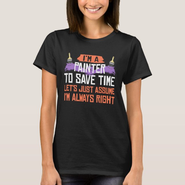 Malerpinseldekorator T-Shirt (Vorderseite)