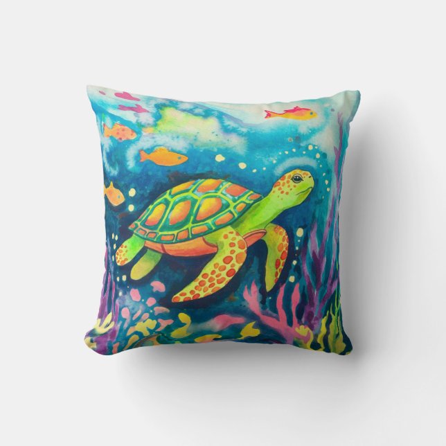 Malerschildkröte Kissen (Vorderseite)