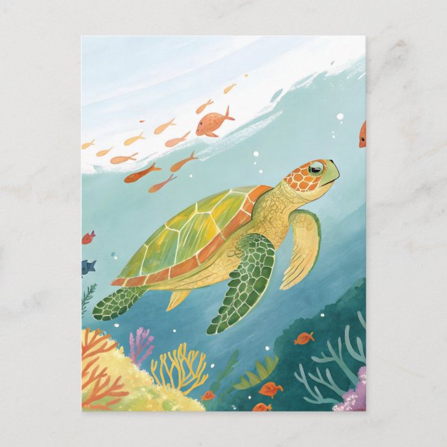 Malerschildkröte Postkarte (Vorderseite)