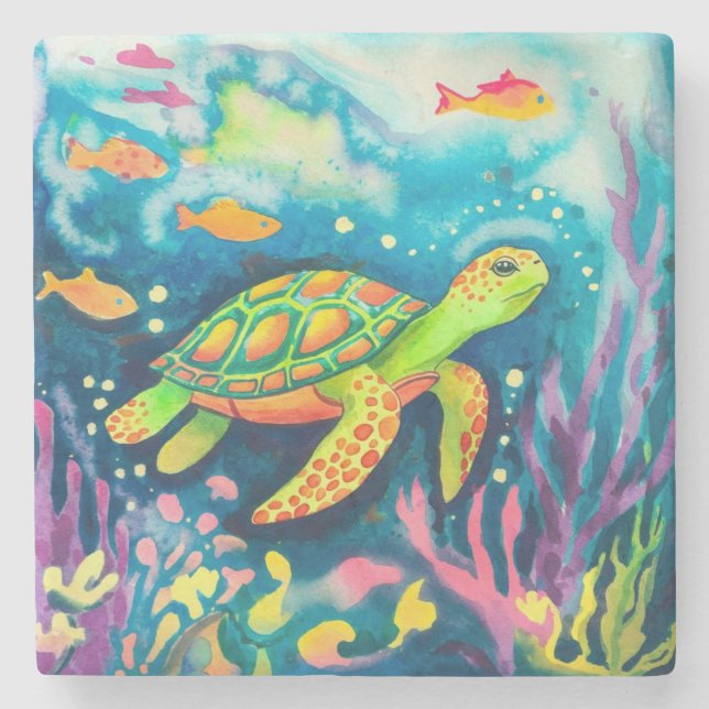 Malerschildkröte Steinuntersetzer (Vorderseite)