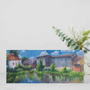 Malersiche Landschaft mit See - Postkarte und Kuns