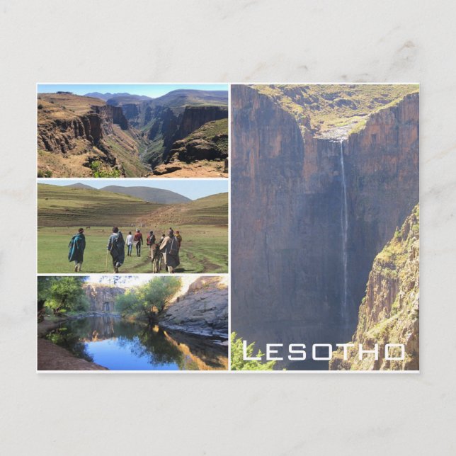 Maletsunyane Postkarte (Vorderseite)