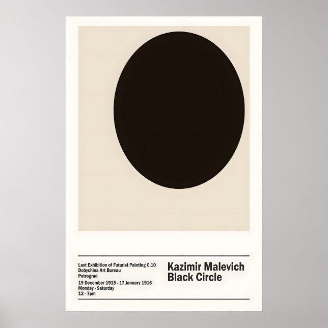 Malevich Black Circle Art Print Suprematism Poster (Vorne)