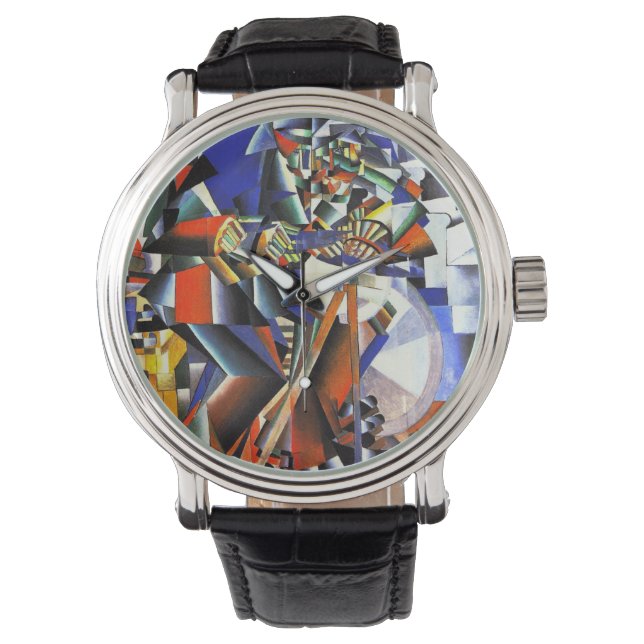 Malevich Kazimir Der Knifegrinder Armbanduhr (Vorderseite)