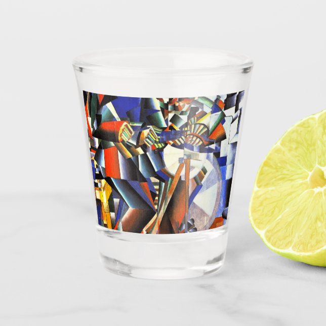 Malevich Kazimir Der Knifegrinder Schnapsglas (Vorderseite)