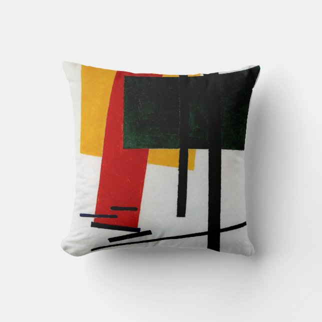 Malevich - Suprematim 1915, berühmtes Kunstwerk Kissen (Vorderseite)
