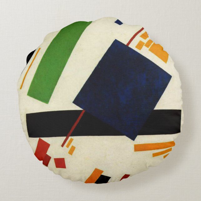 Malevich - Suprematisches Gemälde Rundes Kissen (Rückseite)