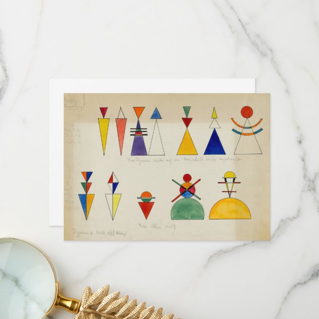 Malfiguren von Wassily Kandinsky Dankeskarte (Vorderseite/Rückseite Beispiel)