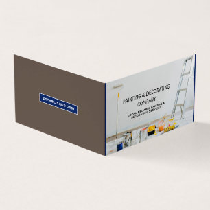 Malgeräte, Maler- und Dekoratorwerkzeug, Foto Visitenkarten