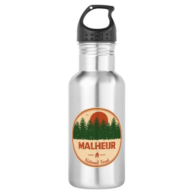 Malheur National Forest Edelstahlflasche (Vorderseite)