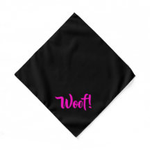 Malheur ! Petit animal noir et rose Bandana