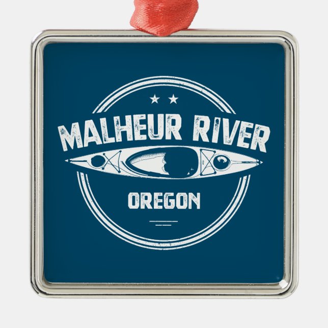 Malheur River Oregon Kayaking Ornament Aus Metall (Vorne)