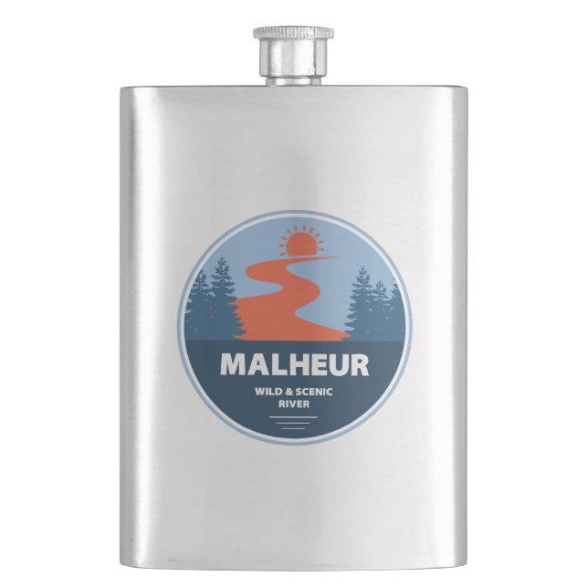 Malheur Wild und Landschaftlicher Fluss Oregon Flachmann (Vorderseite)