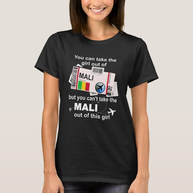 Mali Boarding Pass Mali Mali T-Shirt (Vorderseite)