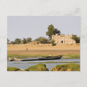 Mali, Djenne. Bani-Fluss bei Djenne Postkarte