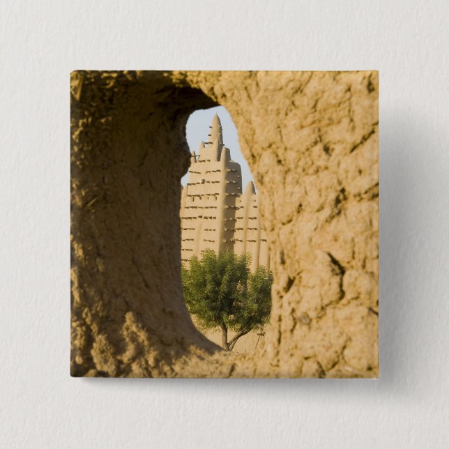Mali, Djenne. Große Moschee 2 Button (Vorderseite)
