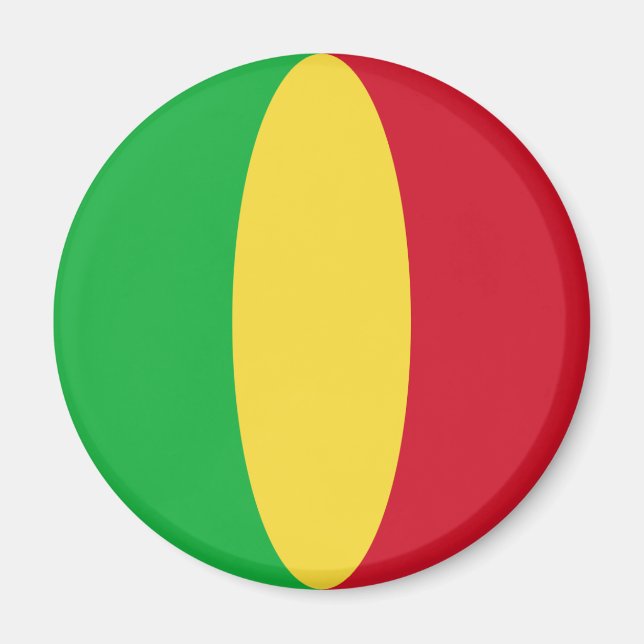 Mali Fisheye Flag Magnet (Vorne)