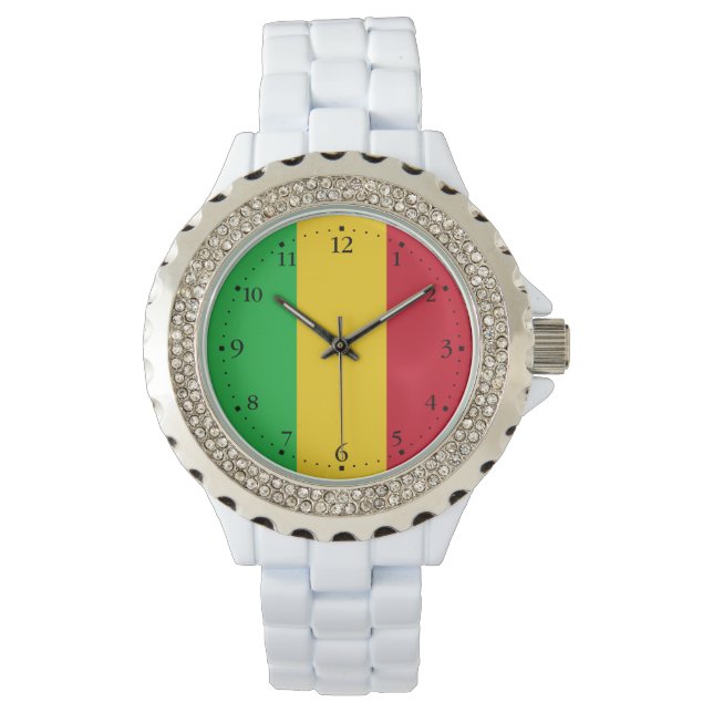 Mali Flag Armbanduhr (Vorderseite)