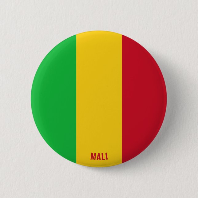 Mali Flag Charming Patriotic Button (Vorderseite)