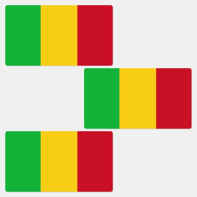 Mali Flag Etiketten (Gruppe)
