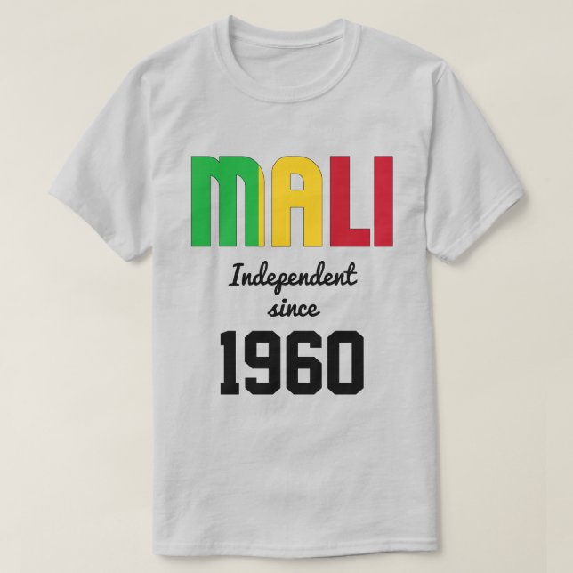 Mali Flag Independence Celebration T-Shirt (Design vorne)