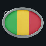 Mali Flag Ovale Gürtelschnalle<br><div class="desc">Patriotische Flagge Malis.</div>