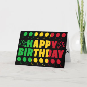 Mali Flag Patriotic Birthday Karte