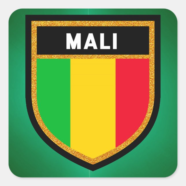Mali Flag Quadratischer Aufkleber (Vorderseite)