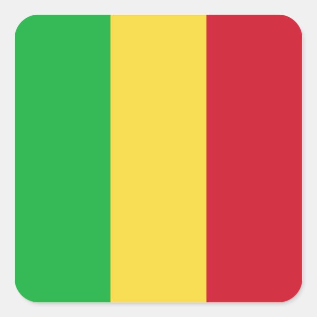 Mali Flag Sticker (Vorderseite)