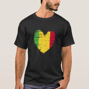 Mali Heart Mali Flag Malischer Preis T-Shirt