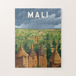Mali Illustration Reise Kunst Vintage