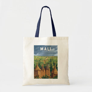 Mali Illustration Reise Kunst Vintage Tragetasche