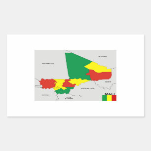 Mali-Länderflagge Rechteckiger Aufkleber