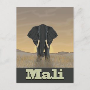 Mali Landschaft Vintage Reiseplakat Postkarte