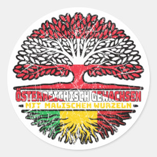Mali Malisch Österreichisch Baum Wurzel Runder Aufkleber