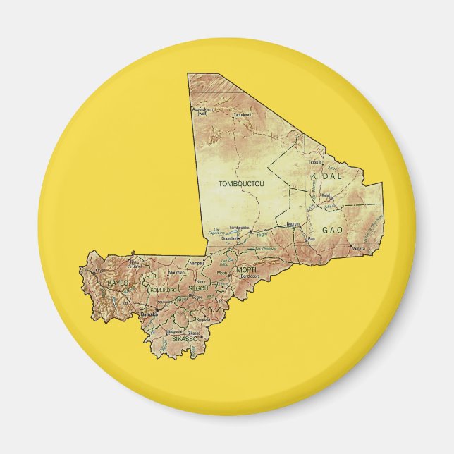 Mali Map Magnet (Vorne)