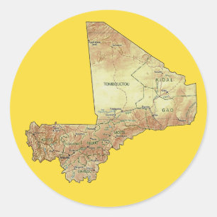 Mali Map Sticker