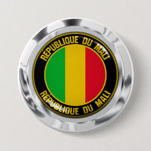 Mali Round Emblem Button