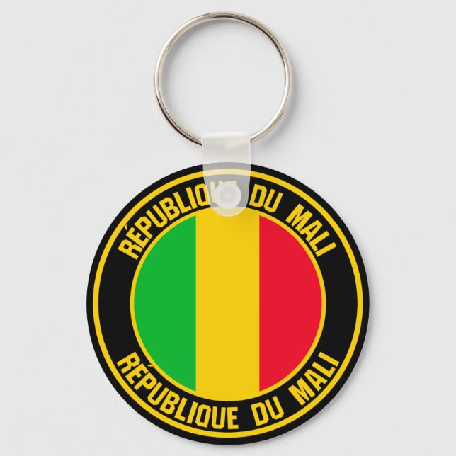 Mali Round Emblem Schlüsselanhänger (Vorderseite)