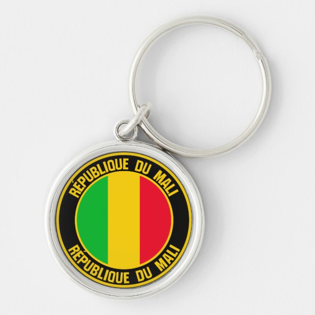 Mali Round Emblem Schlüsselanhänger (Vorne)