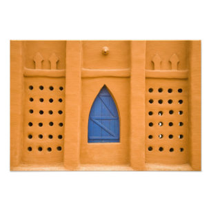 Mali, Segou. Gebäude aus traditionellem Lehm Fotodruck