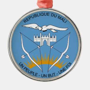 Mali-Wappen Silbernes Ornament