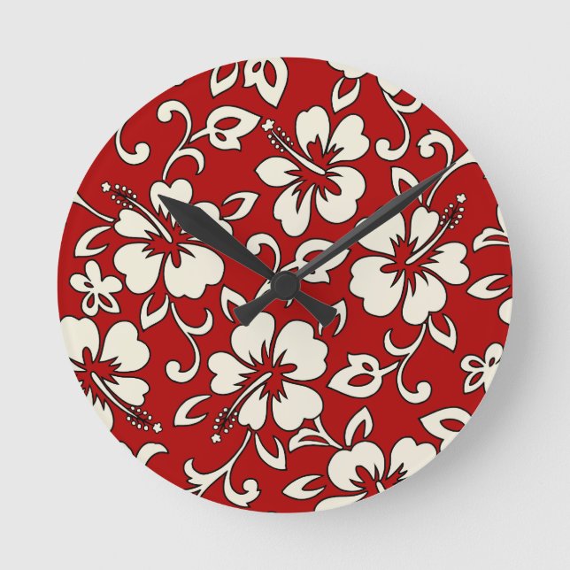Malia Hibiscus Hawaii Horloges murales (Recto)