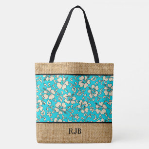 Malia Hibiskus Hawaiian Monogram Beach Bag Tasche