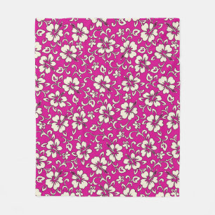 Malia Hibiskus Hawaiian Pareau Print Fleecedecke